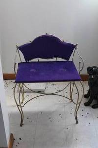 lot 1788 image: Purple FabricMetal Bench