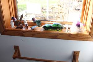 lot 1790 image: Green Glass Shelby Daytona Coupe, Decorative Womens Hat, Rose Dcor, Angel Figurine, Perfume Bottles, Tropical Fish