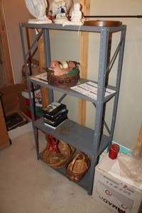 lot 1834 image: Metal Shelving Unit 4-shelf