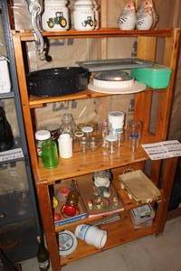 lot 1868 image: Wood Shelving Unit 5-shelf