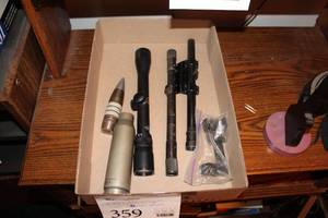 lot 359 image: Lot of (3) Rifle Scopes with 30mm Shell