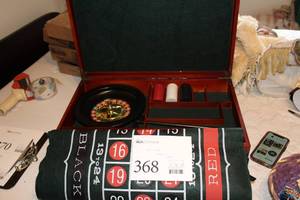 lot 368 image: Roulette Wheel with Hard Side Carry Case