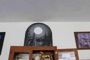 lot 458 image: Wolves Theme Canvas Painting