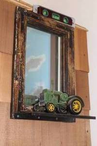 lot 465 image: John Deere Tractor Wall Mirror