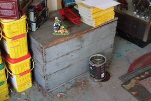 lot 480 image: Wood Storage Box