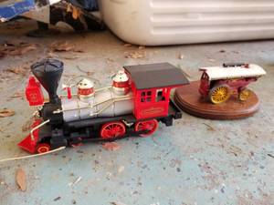 lot 503 image: Plastic Train Locomotive, Metal Train with Display Base