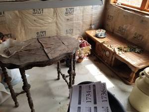 lot 1740 image: Lot of (2) Vintage Living Room Furniture - Sofa Table, Coffee Table