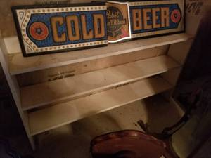 lot 1798 image: White Wood Shelving Unit 4-shelf