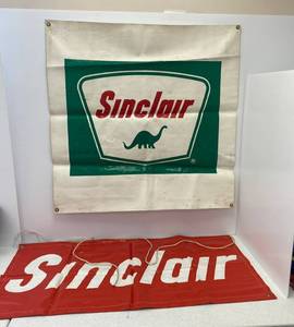 lot 15 image: Vintage Sinclair Gas Station Banners