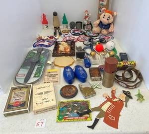 lot 57 image: Miscellaneous items include lighters, Patches, Perfume bottles and More