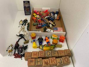 lot 67 image: Group Of Vintage Misc. Toys, Cars, Action Figures And More
