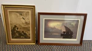 lot 86 image: Two Framed Religious Prints