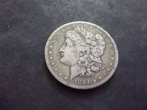 1884 O Morgan Silver Dollar