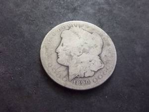 1890 O Morgan Silver Dollar