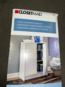 ClosetMaid 32 in. H x 24 in. W x 12 in. D White Wood Look 2-Cube Storage Organizer