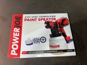 Sun Joe 24-Volt Cordless HVLP Handheld Paint Sprayer Kit with 4.0 Ah Battery  Charger