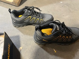 DEWALT Mens Angle II Size 10(M) BlackYellow Nylon Mesh Steel Toe ProLite Work Shoe