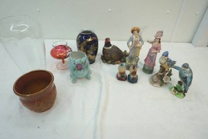 ceramic figurines and vases