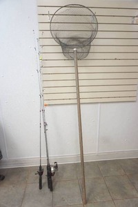 fishing poles and net