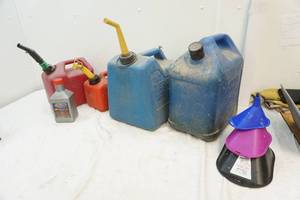 gas and kerosene cans