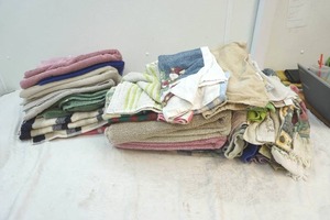 large assortment of bathroom towels