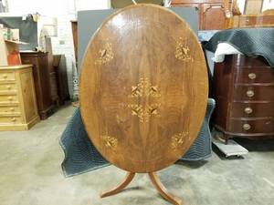 19 Century Inlaid Tilt Top Table