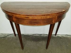 19th Century Folding Demilune Table