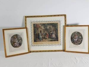 3 French Engravings