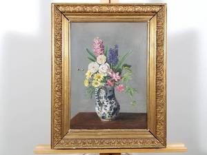 Antique Oil on Canvas Still Life Painting