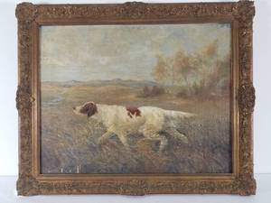 Antique J.Villiers Oil on Canvas Painting