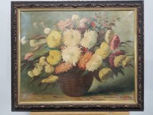 Antique Oil on Canvas Painting