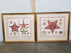 Pair of A.Vander Laan Prints of Starfish