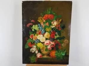 S.Lee Oil on Canvas Still Life Painting