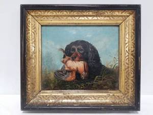 Antique Oil on Canvas after Tait Painting