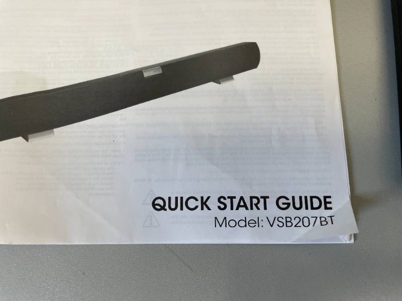 Vizio VSB207BT Soundbar with Bluetooth.