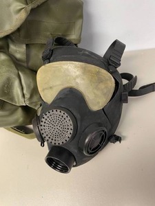 Vintage Military Gas Mask and Bag
