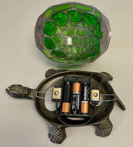 Stained Glass Turtle Desktop Lamp-Battery Operated