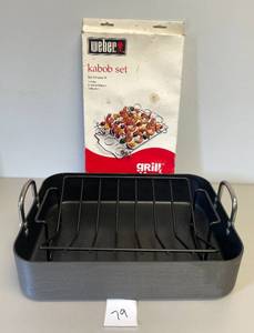 MasterCraft Roasting Pan and Grill Kabob Skewers