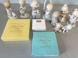 Lot of Precious Moments Figurines and Avon Mothers Day Plates