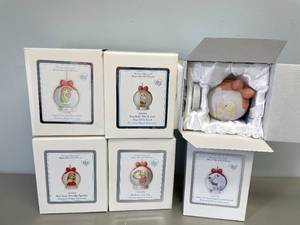 Lot of 6 Precious Moments Christmas Tree Ornaments