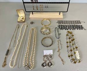 Lot of Costume Jewelry, Necklaces, Bracelets, and Earrings
