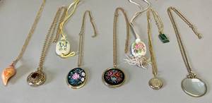 Lot of Vintage, Mostly Avon Pendant and Locket Necklaces