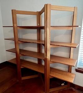 Danish Modern Hinged Teak Display Unit or Danish Modern Hinged Teak Bookshelf