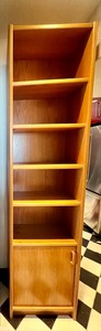 Mid Century Bookshelf with Bottom Cabinet Storage