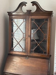 Vintage Secretary Display Cabinet