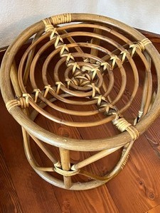 Vintage Vintage Rattan Ottoman