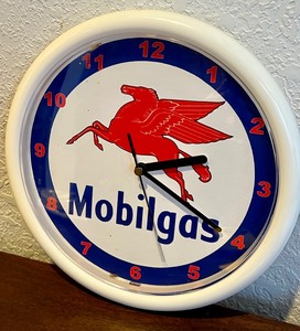 Mobilgas Plastic Wall Clock