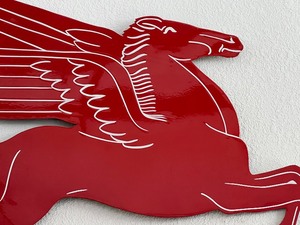 Large Red Metal Mobil Red Pegasus Figurine