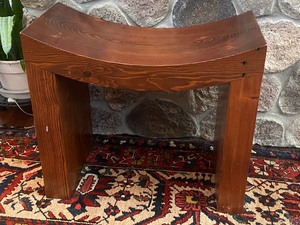 Stylish Curved Wooden Bench
