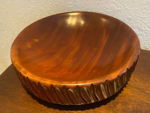 Vintage Footed Wooden Bowl